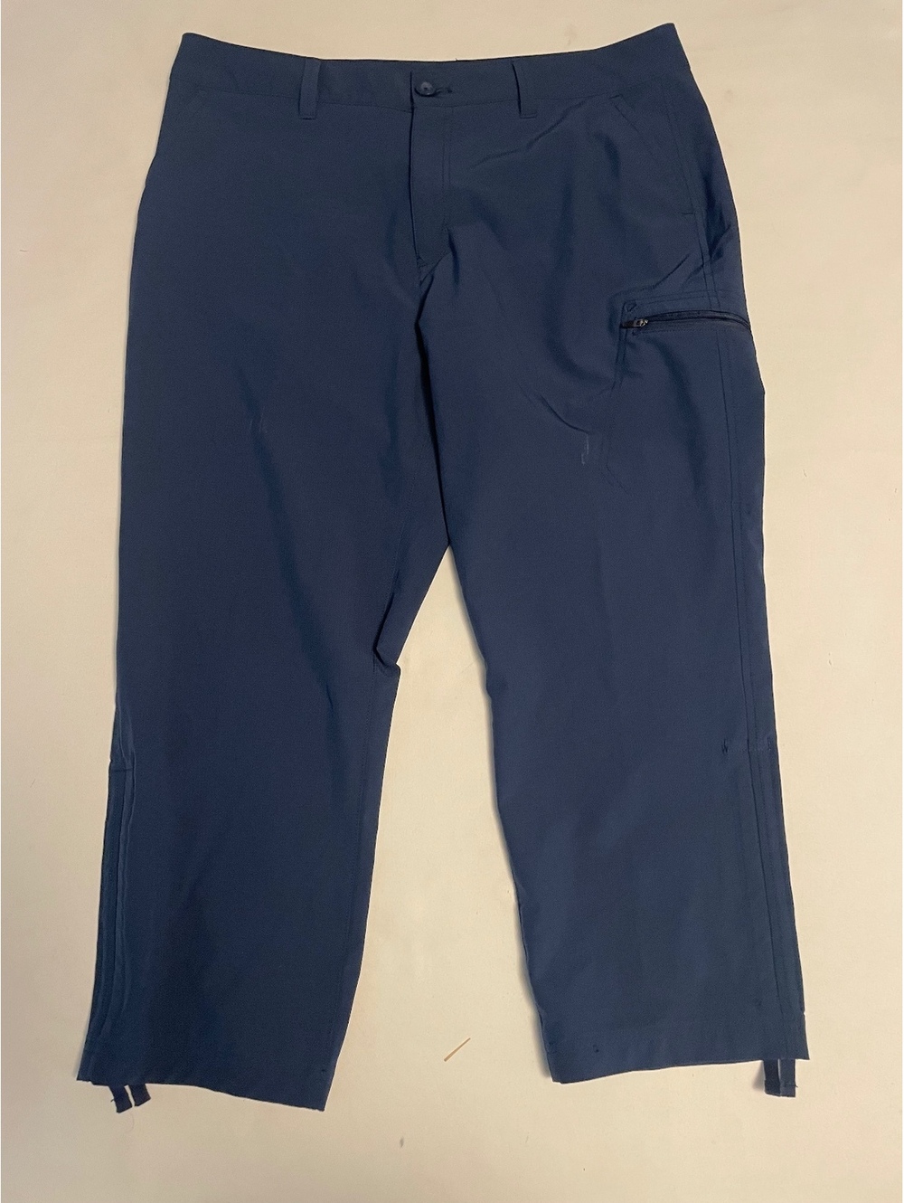 Eddie Bauer Women's Stretch Ripstop Crop Pants Size 12 Navy Blue